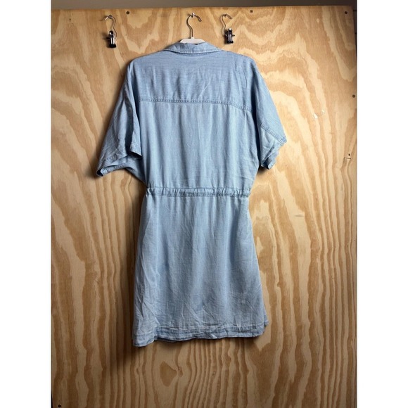 Faherty Tried & True Chambray Oakley Dress Arctic Sea Wash L Linen blend coastal - Picture 3 of 9